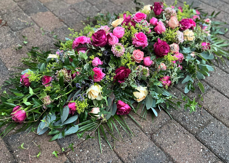 Kistedekorasjon rosa toner